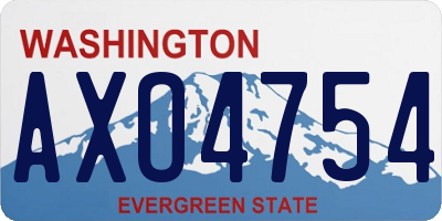 WA license plate AXO4754