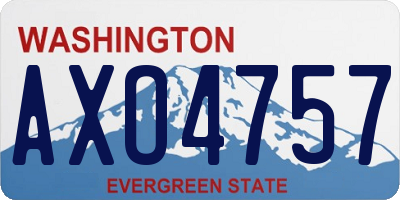 WA license plate AXO4757