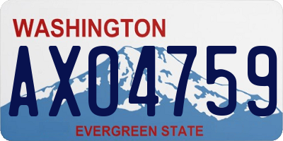 WA license plate AXO4759