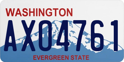 WA license plate AXO4761