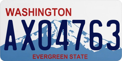 WA license plate AXO4763