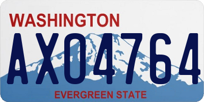WA license plate AXO4764