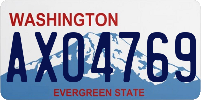 WA license plate AXO4769