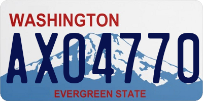 WA license plate AXO4770