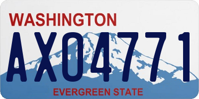 WA license plate AXO4771