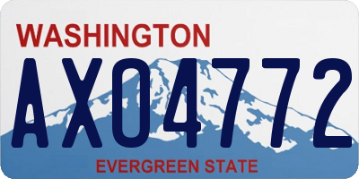 WA license plate AXO4772