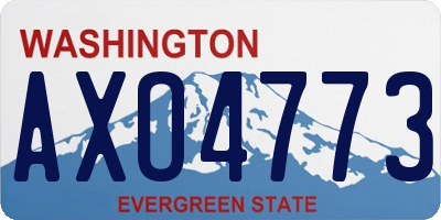 WA license plate AXO4773