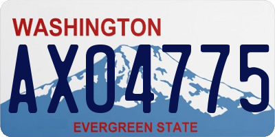 WA license plate AXO4775