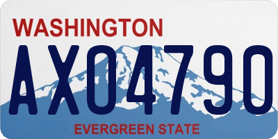WA license plate AXO4790