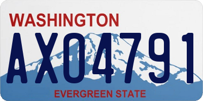 WA license plate AXO4791