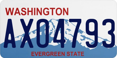 WA license plate AXO4793