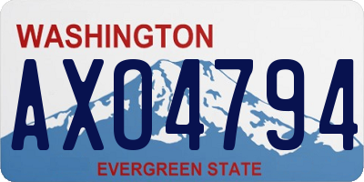 WA license plate AXO4794