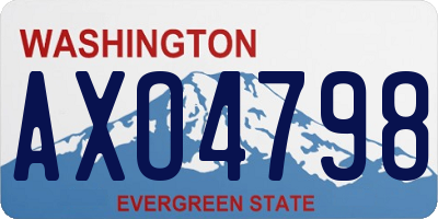 WA license plate AXO4798
