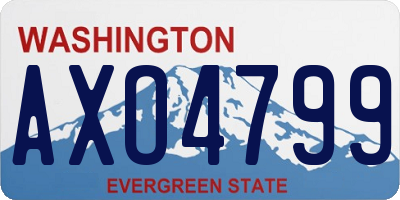 WA license plate AXO4799