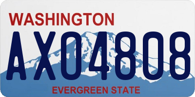WA license plate AXO4808