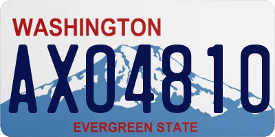 WA license plate AXO4810
