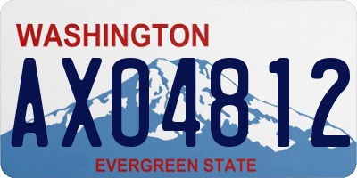 WA license plate AXO4812