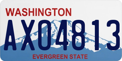 WA license plate AXO4813