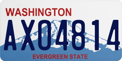 WA license plate AXO4814