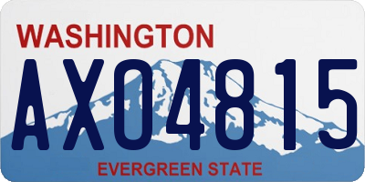 WA license plate AXO4815