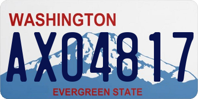 WA license plate AXO4817