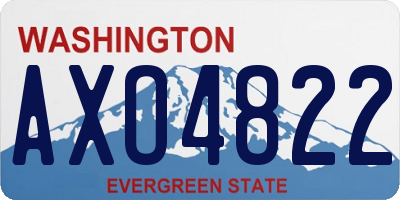 WA license plate AXO4822