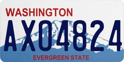 WA license plate AXO4824