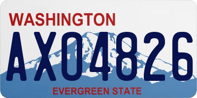 WA license plate AXO4826
