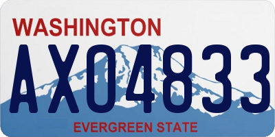 WA license plate AXO4833