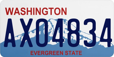WA license plate AXO4834