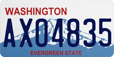 WA license plate AXO4835