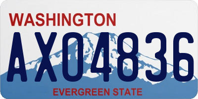WA license plate AXO4836