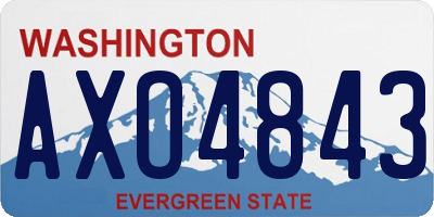WA license plate AXO4843