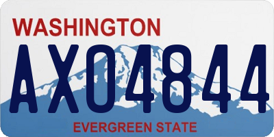WA license plate AXO4844
