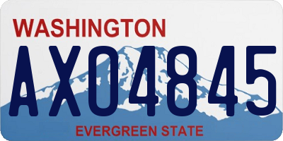 WA license plate AXO4845