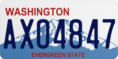 WA license plate AXO4847