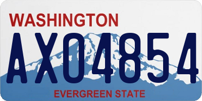 WA license plate AXO4854