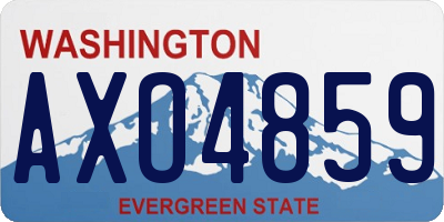 WA license plate AXO4859