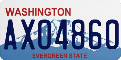 WA license plate AXO4860