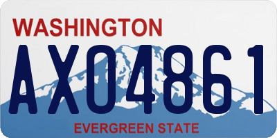 WA license plate AXO4861