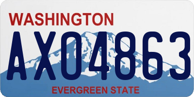 WA license plate AXO4863
