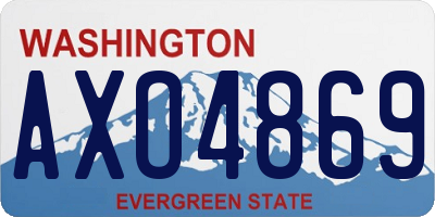 WA license plate AXO4869