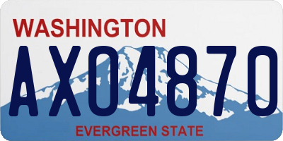 WA license plate AXO4870
