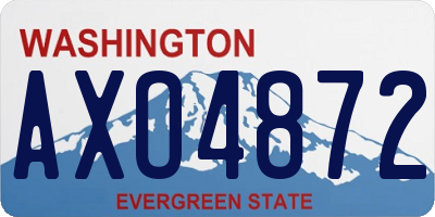 WA license plate AXO4872