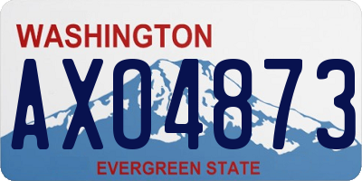 WA license plate AXO4873