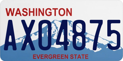 WA license plate AXO4875