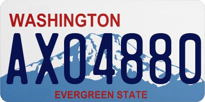WA license plate AXO4880