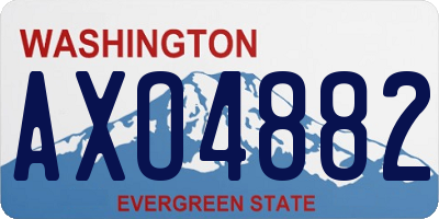 WA license plate AXO4882