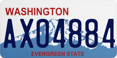 WA license plate AXO4884