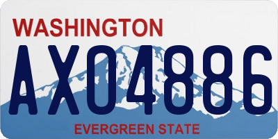 WA license plate AXO4886